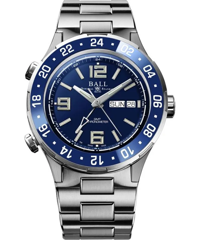 Hodinky pánské Ball Roadmaster Marine GMT Automatic Titanium Chronograph Limited Edition DG3030B-S6CJ-BE