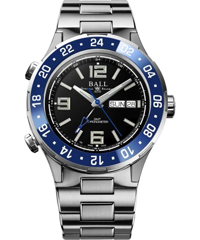Hodinky pánské Ball Roadmaster Marine GMT Automatic Titanium Chronograph Limited Edition DG3030B-S6CJ-BK