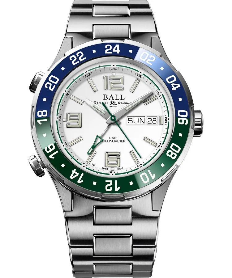 Hodinky pánské Ball Roadmaster Marine GMT Automatic Titanium Chronograph Limited Edition DG3030B-S9CJ-WH