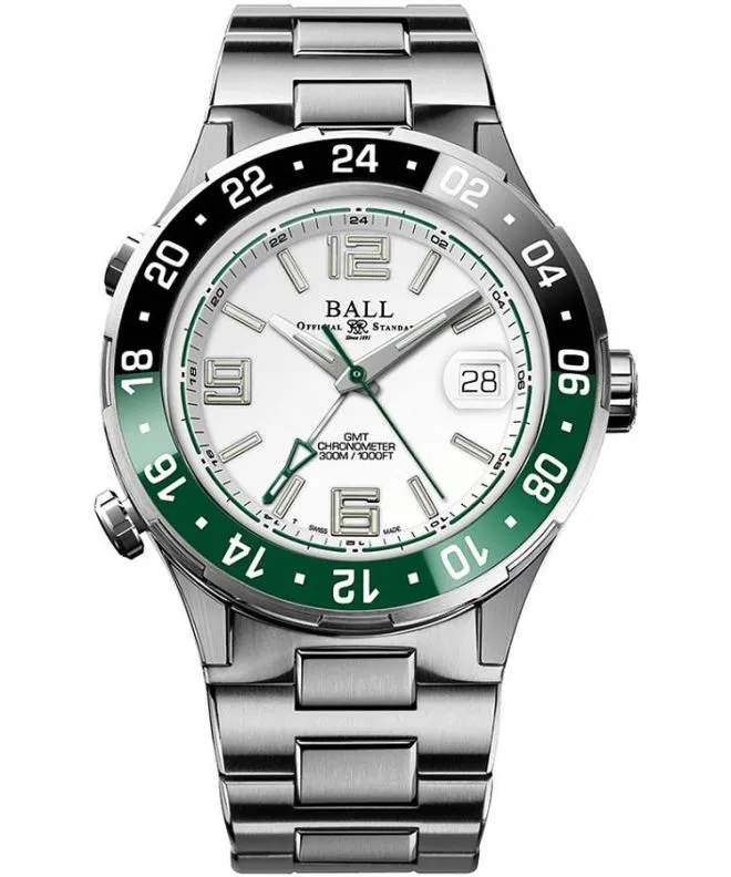 Hodinky pánské Ball Roadmaster Pilot GMT Automatic Titanium Limited Edition DG3038A-S3C-WH