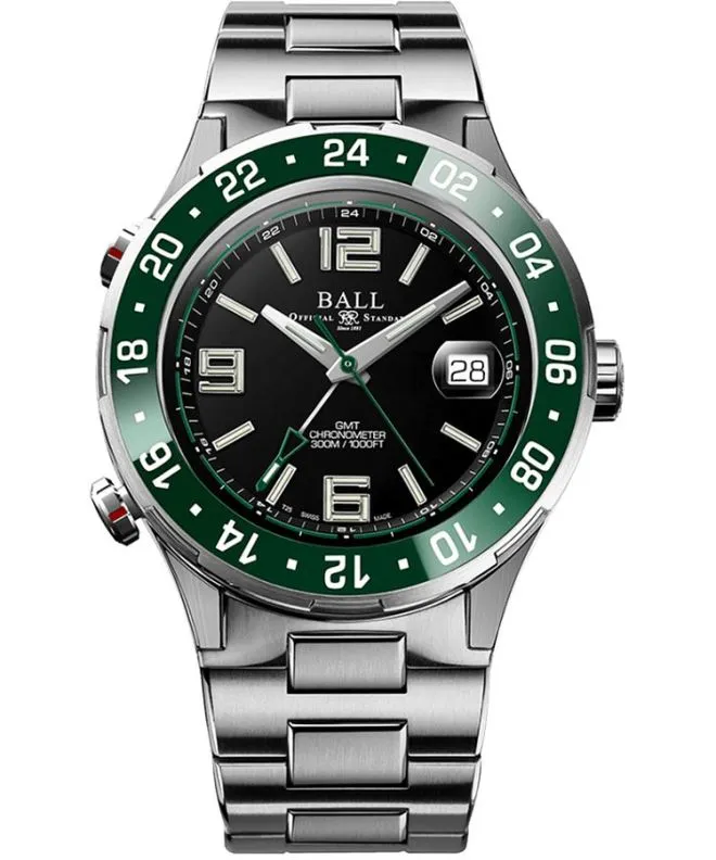 Hodinky pánské Ball Roadmaster Pilot GMT Automatic Titanium Chronograph Limited Edition DG3038A-S7CJ-BK