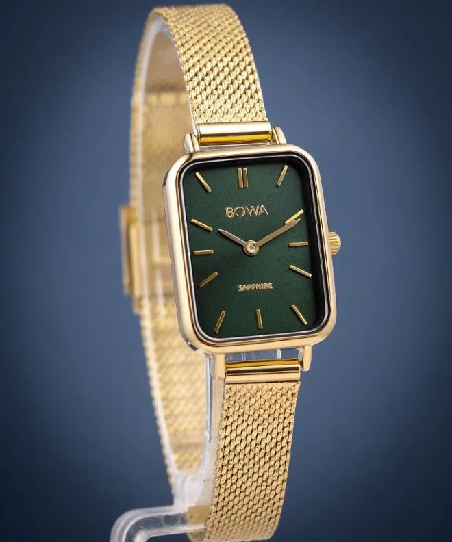 Hodinky dámské BOWA Dubai Green-Gold Mesh 20 DU204-04-104M