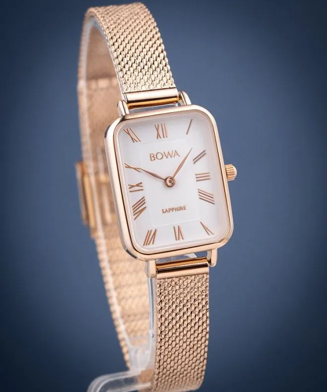 Hodinky dámské BOWA Dubai White Rose-Gold Mesh 20 DU207-27R-107M