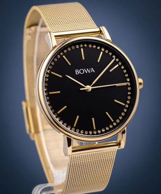 Hodinky dámské BOWA Rio Black-Gold Mesh 38 RI384-14-184M