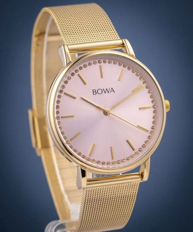 Hodinky dámské BOWA Rio Rose-Gold Gold Mesh 38 RI384-74-184M