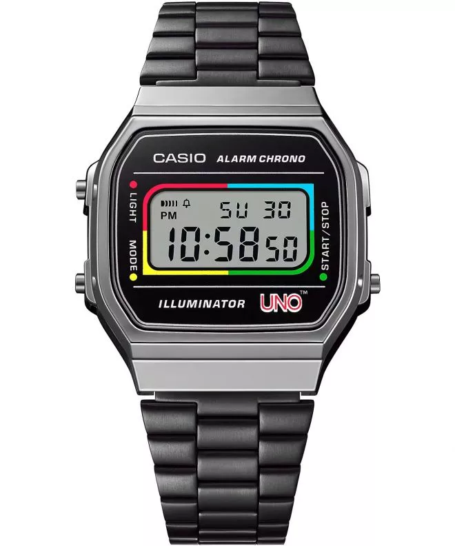 Hodinky Casio VINTAGE Iconic UNO Collaboration Limited Edition A168WEUC-1AER