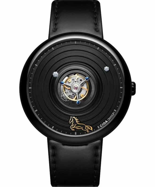 Hodinky pánské Ciga Design Tourbillon Chinese Zodiac Mechanical Titanium Limited Edition Diamond U057-BB01-1B