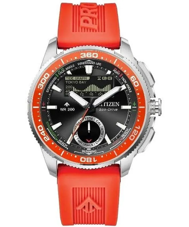 Hodinky pánské Citizen Promaster Marine Wave Tracker Eco-Drive Chronograph JV3000-13E