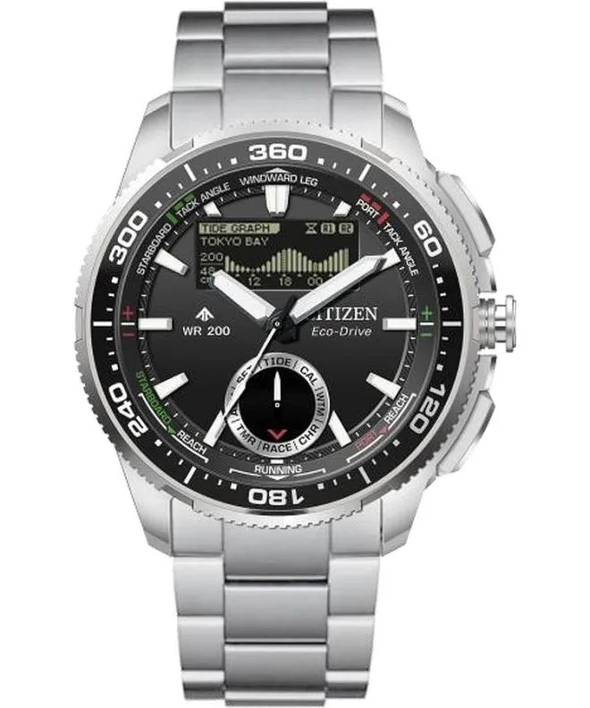 Hodinky pánské Citizen Promaster Marine Wave Tracker Eco-Drive Chronograph JV3001-53E