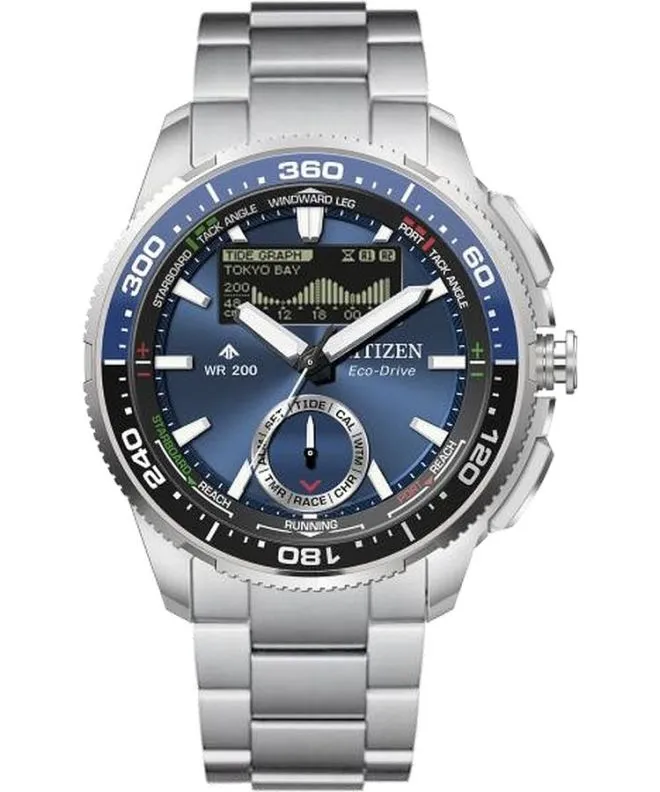 Hodinky pánské Citizen Promaster Marine Wave Tracker Eco-Drive Chronograph JV3006-50L