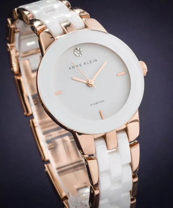 Dámské hodinky Anne Klein Ceramic Diamond AK-1610WTRG AK-1610WTRG