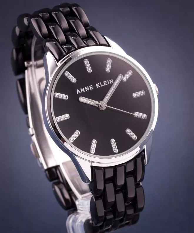 Dámské hodinky Anne Klein Glitter-Accented AK-2617BKSV AK-2617BKSV