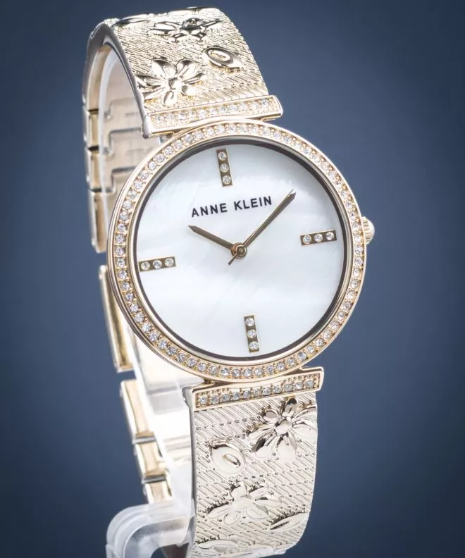 Dámské hodinky Anne Klein Gold-Tone Crystal Accented AK/3146MPGB AK/3146MPGB