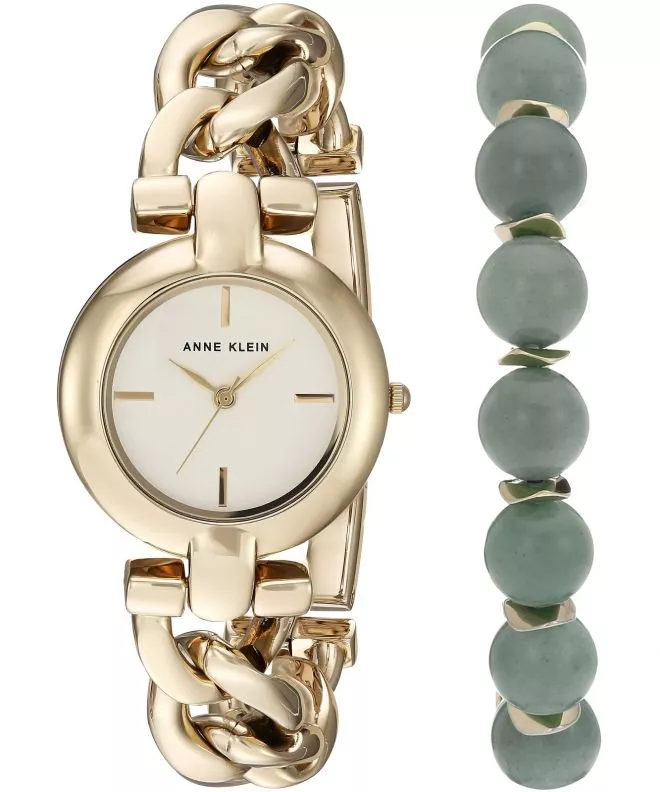 Dámské hodinky Anne Klein Gold-Tone Gift Set AK/2836JADE AK/2836JADE