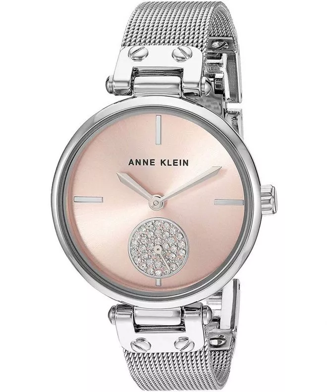 Dámské hodinky Anne Klein Swarovski Crystal Accented Silver-Tone AK/3001LPSV AK/3001LPSV