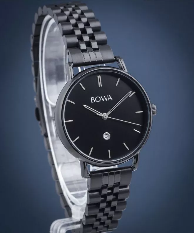 Hodinky BOWA Milan Black-Silver Tone Steel 34 MI341-15-161S