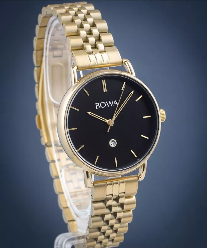 Hodinky BOWA Milan Black Gold Steel 34 MI344-14-164S
