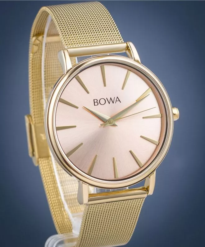 Hodinky BOWA Praha Pink-Gold Mesh 38 PH384-124-184M