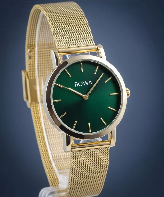 Hodinky BOWA Tokyo Green Gold Mesh 33 TO334-04-164M
