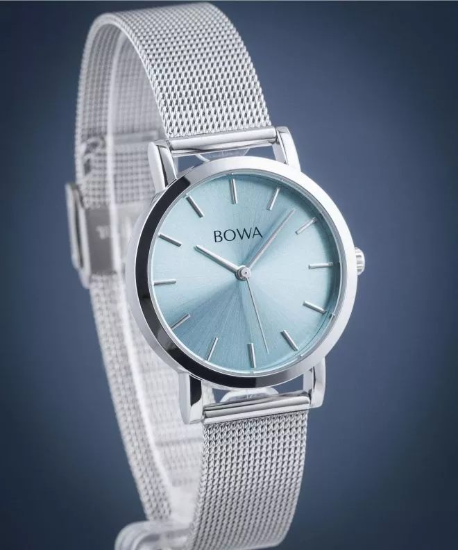 Hodinky BOWA Tokyo Ice-Blue Silver Mesh 33 TO335-95-165M