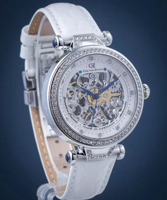 Dámské hodinky Carl von Zeyten Gütenbach Skeleton CVZ0071WH CVZ0071WH (CVZ0071WHS)