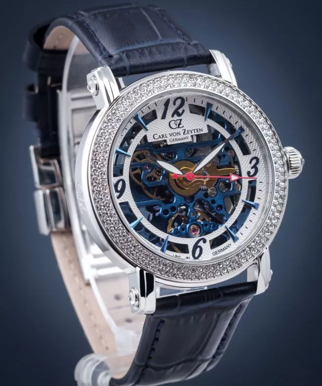 Dámské hodinky Carl von Zeyten Wolfach Skeleton Automatic CVZ0061BL CVZ0061BL