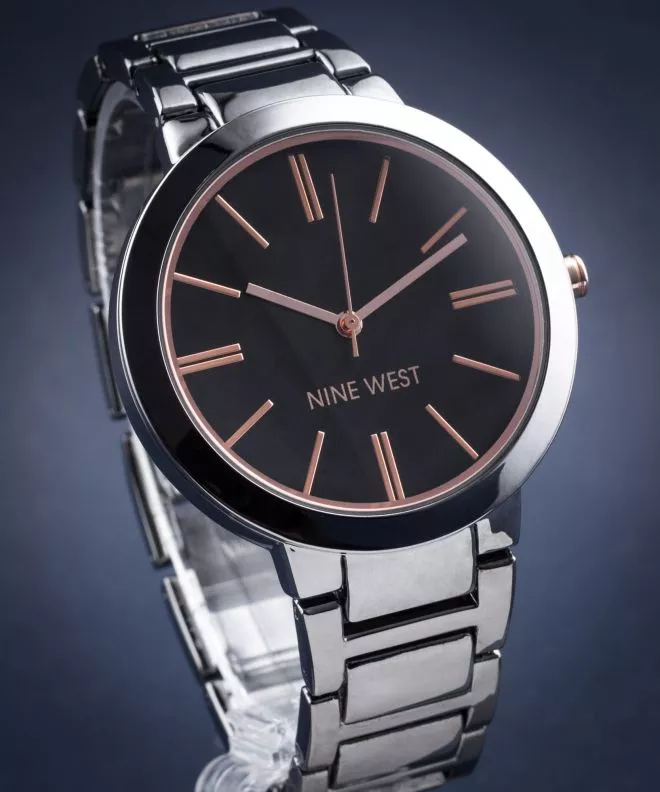 Dámské hodinky Nine West Gunmetal NW-1983GNRT NW-1983GNRT