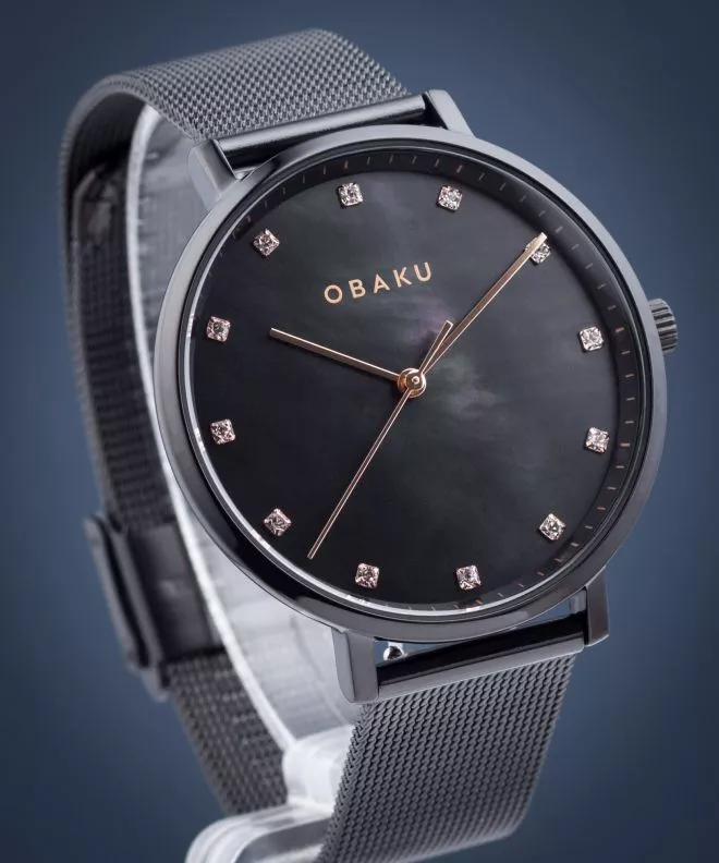 Dámské hodinky Obaku Vest Charcoal V186LXBBMB1 V186LXBBMB1