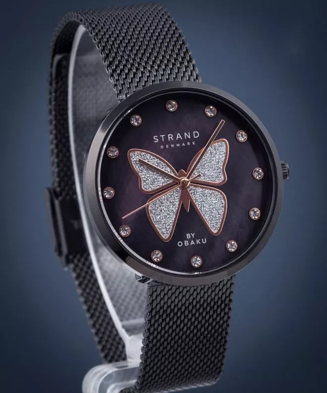 Dámské hodinky Strand by Obaku Butterfly S700LXBBMB-DB S700LXBBMB-DB