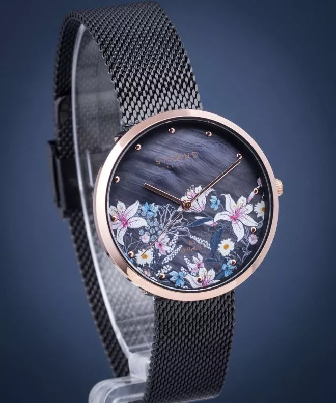 Dámské hodinky Strand by Obaku Flower S700LXVBMB-DF S700LXVBMB-DF