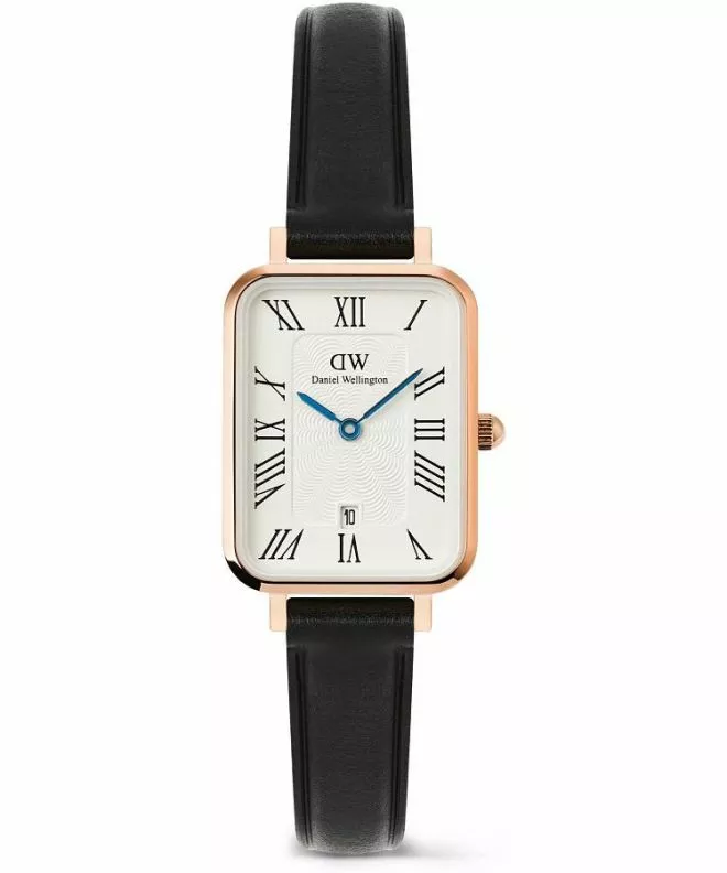 Hodinky unisex Daniel Wellington Quadro Roman Numerals Date Sheffield Rose Gold DW00100862