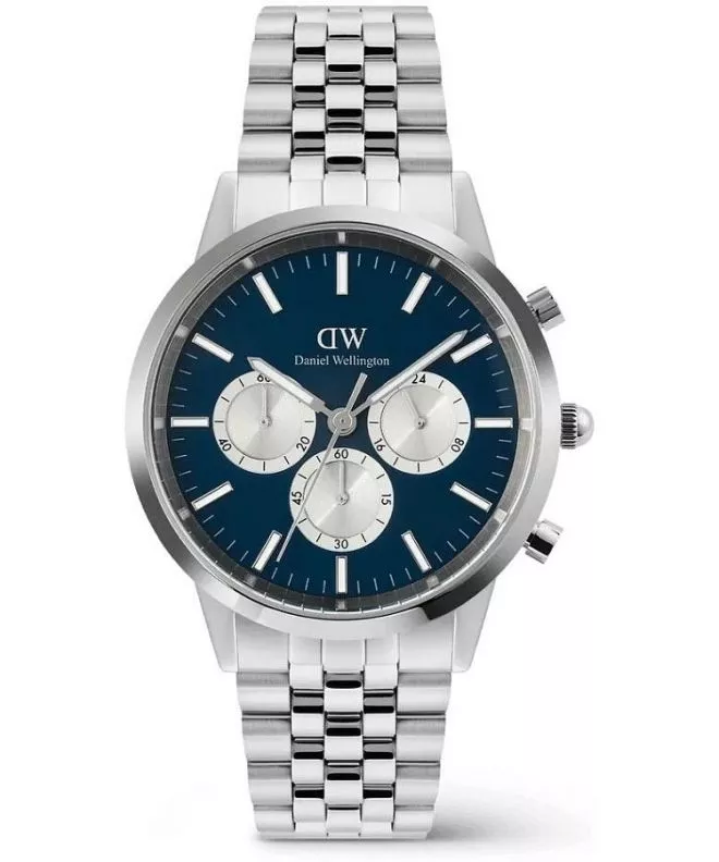 Hodinky unisex Daniel Wellington Iconic Arch 5-Link Arctic Panda Chronograph DW00100874
