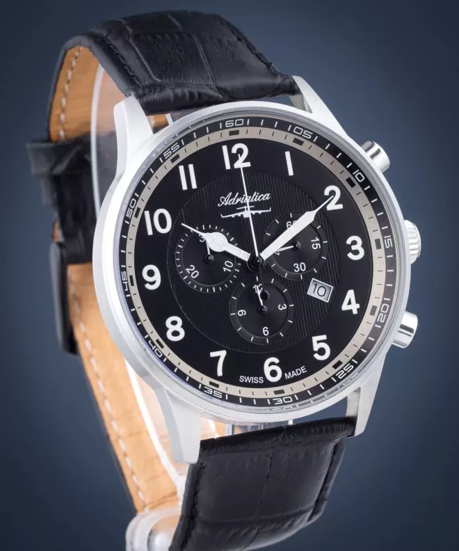 Pánské hodinky Adriatica Aviator Chronograph A1076.5224CHXLG A1076.5224CHXLG
