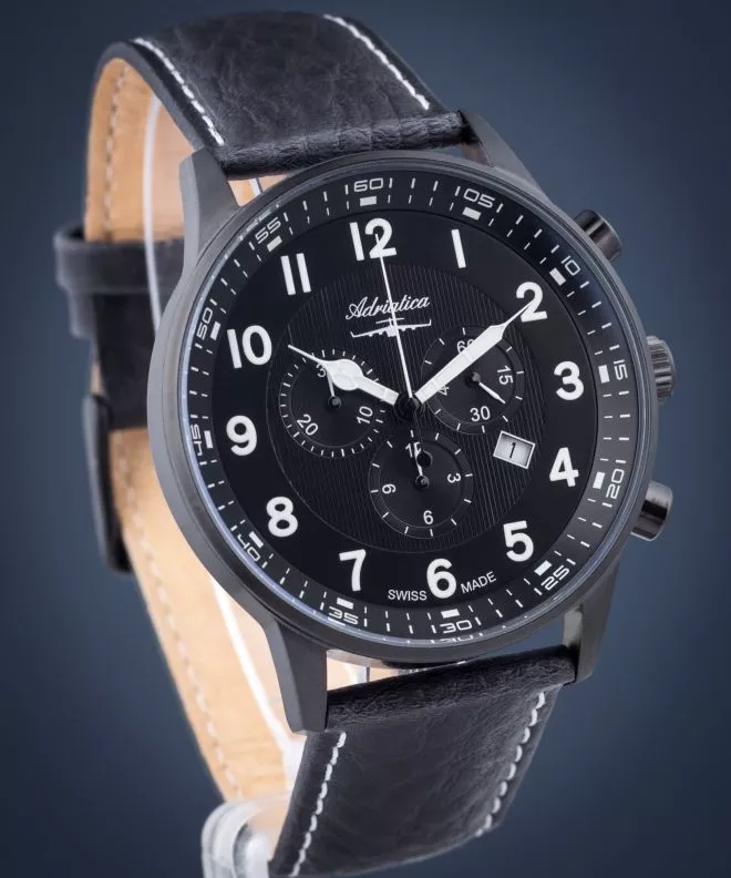Pánské hodinky Adriatica Aviator Chronograph A1076.B224CHXL A1076.B224CHXL