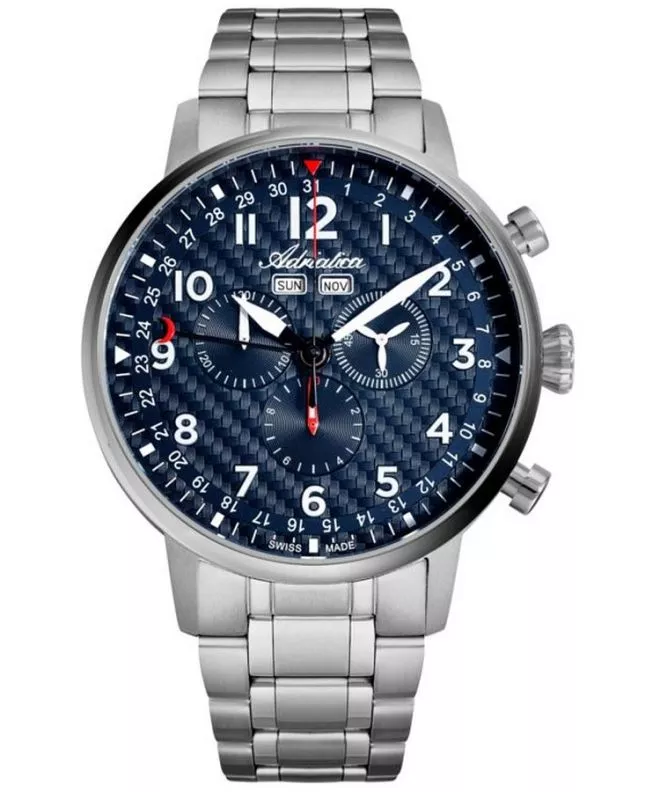 Pánské hodinky Adriatica Chronograph Titanium Gift Set A8308.4125CH-SET A8308.4125CH-SET