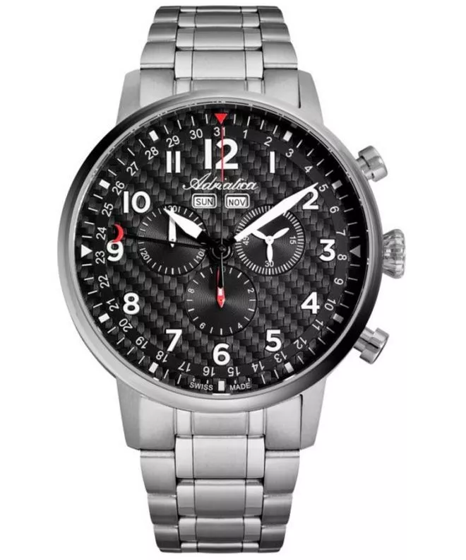 Pánské hodinky Adriatica Chronograph Titanium Gift Set A8308.4126CH-SET A8308.4126CH-SET