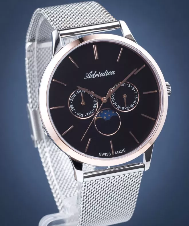 Pánské hodinky Adriatica Moon Phase A1274.R114QF A1274.R114QF
