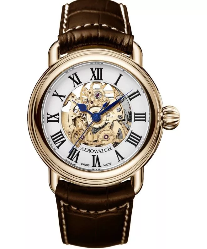 Pánské hodinky Aerowatch 1942 Skeleton Automatic 60900-RO14 60900-RO14