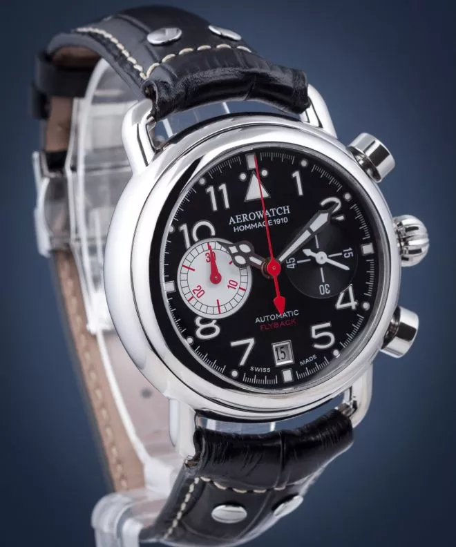 Pánské hodinky Aerowatch Homage 1910 Flyback Chrono Titanium Limited Edition 72945-TI01 72945-TI01