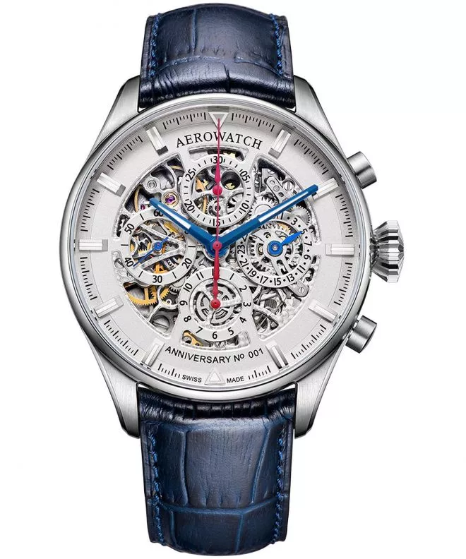 Pánské hodinky Aerowatch Les Grandes Classiques Anniversary Edition Skeleton Automatic 61989-AA04-SQ 61989-AA04-SQ