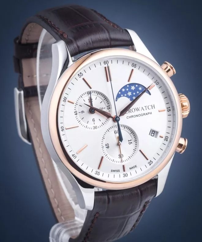 Pánské hodinky Aerowatch Renaissance Chrono Moon Phases 78986-BI03 78986-BI03