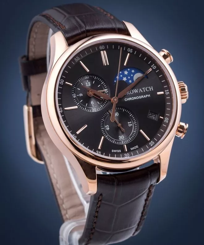 Pánské hodinky Aerowatch Renaissance Chrono Moon Phases Chronograph 78986-RO02 78986-RO02