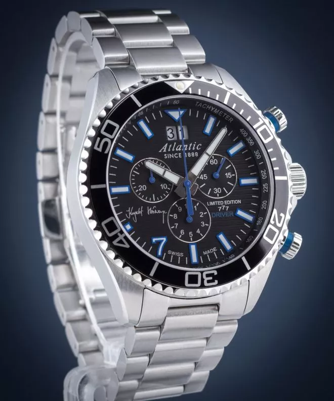Pánské hodinky Atlantic Worldmaster Driver 777 Krzysztof Hołowczyc Chronograph Limited Edition 55475.47.65BP 55475.47.65BP