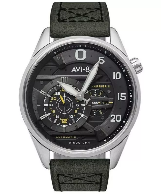 Pánské hodinky AVI-8 Hawker Harrier Ace of Spades Automatic Ghost Grey AV-4070-01 AV-4070-01