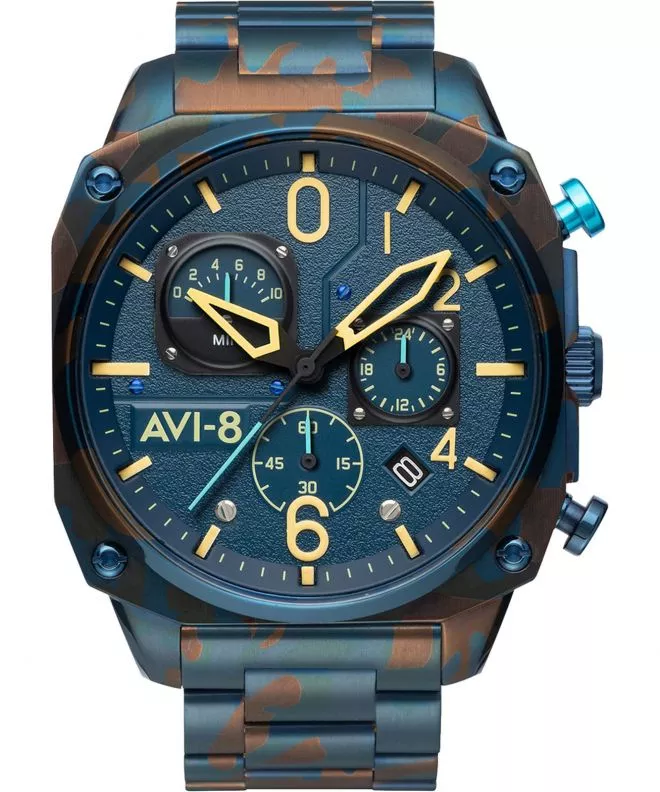 Pánské hodinky AVI-8 Hawker Hunter Retrograde Chronograph Air Camo AV-4052-33 AV-4052-33