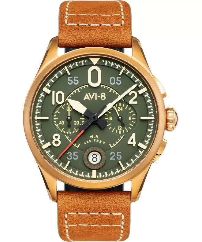 Pánské hodinky AVI-8 Spitfire Lock Chronograph Bronze Green	 AV-4089-02