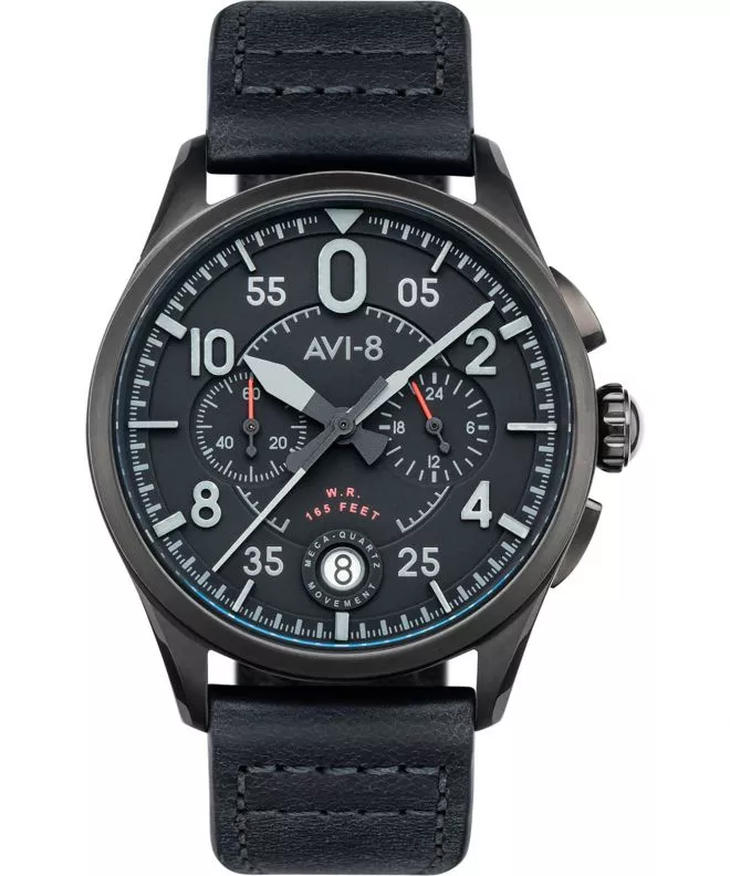 Pánské hodinky AVI-8 Spitfire Lock Chronograph Slate Black AV-4089-03