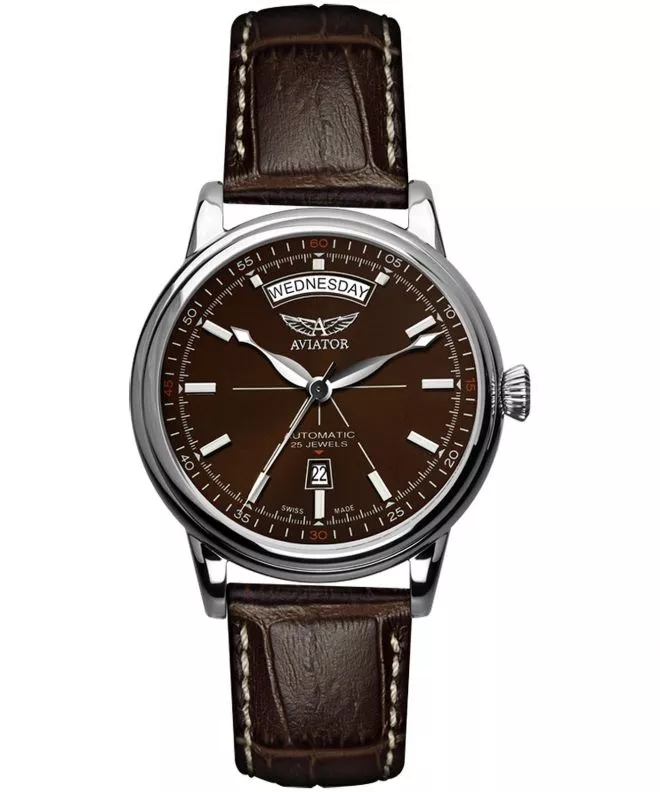 Pánské hodinky Aviator Douglas Day-Date Automatic Limited Edition V.3.20.0.140.4 V.3.20.0.140.4