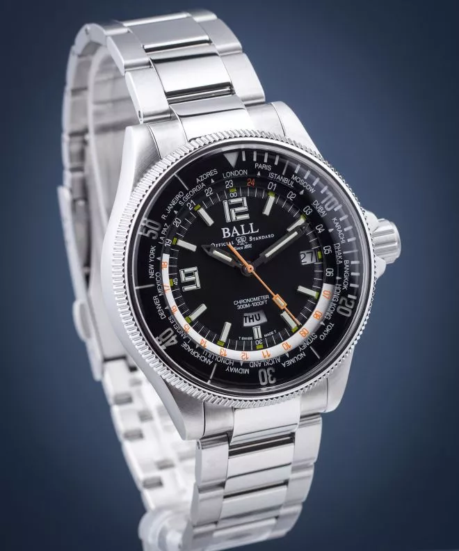 Hodinky pánské Ball Engineer Master II Diver Worldtime Automatic DG2232A-SC-BK