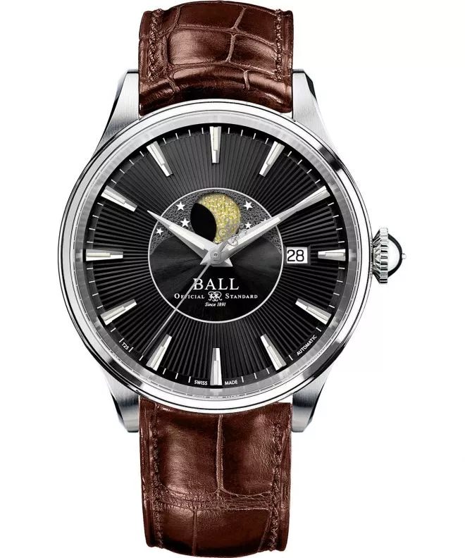 Hodinky pánské Ball Trainmaster Moon Phase Automatic NM3082D-LLJ-BK